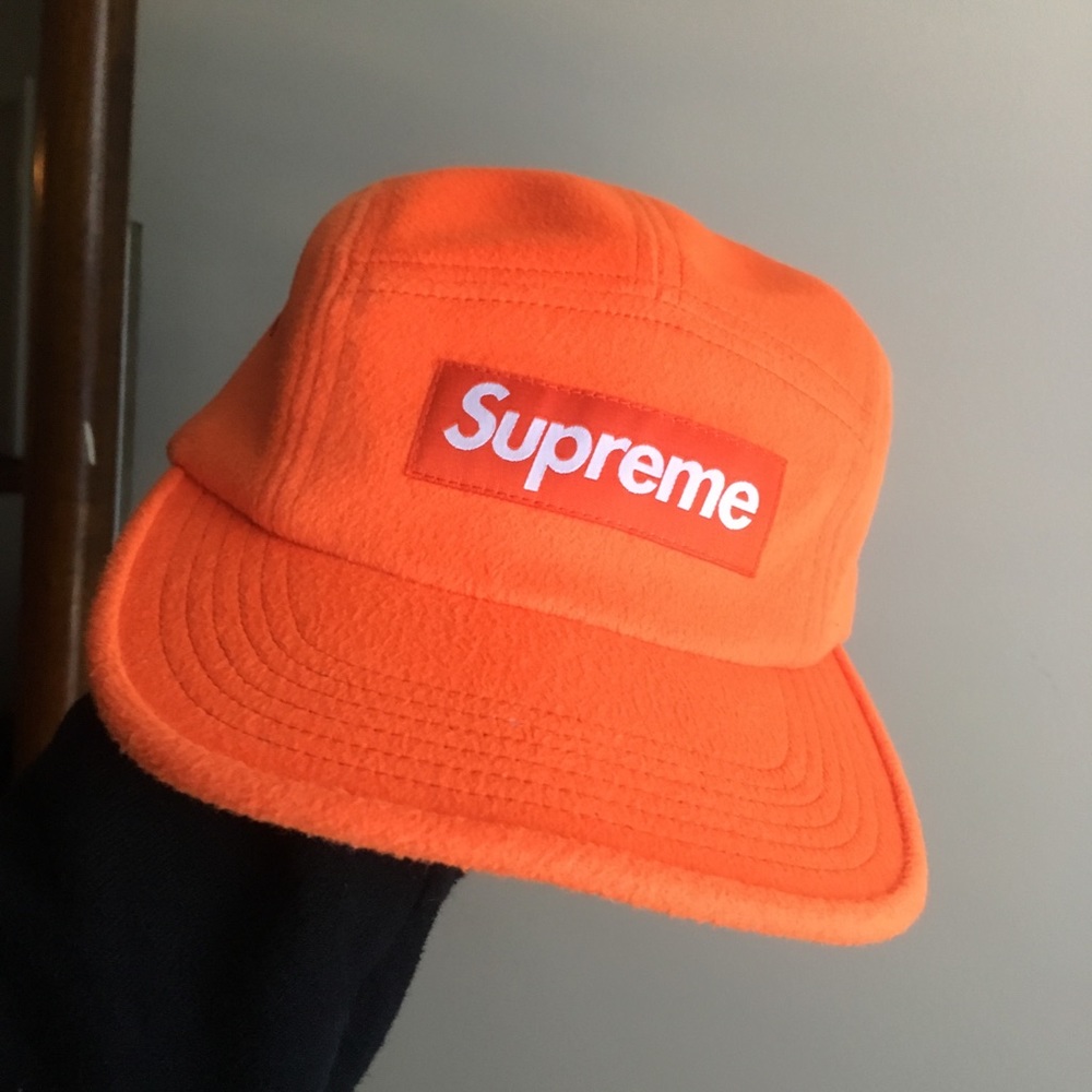 Supreme orange wool camp hat